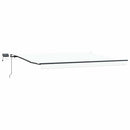 vidaXL Behúzható napellenző LED -es lámpákkal Fehér 400 ×300 cm szövet