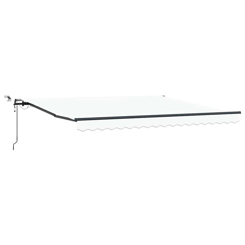 vidaXL Behúzható napellenző with Fehér 400 × 300 cm szövet