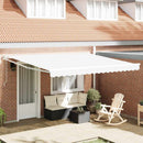 vidaXL Napernyő Fehér 400 × 300 cm Poliészter és fém