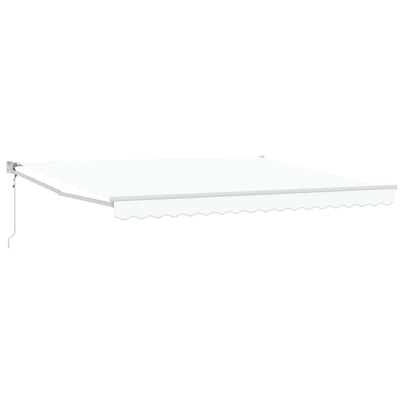 vidaXL Behúzható napellenző Fehér 400 × 300 cm Poliészter