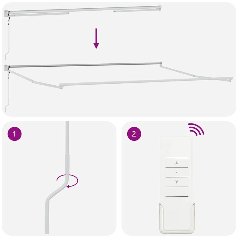 vidaXL Behúzható napellenző Fehér 400 × 300 cm Poliészter