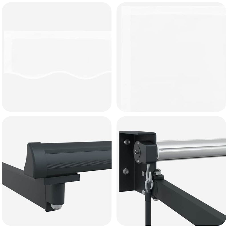 vidaXL Behúzható napellenző Fehér 400 × 300 cm Poliészter