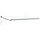 vidaXL Behúzható napellenző Fehér 400 × 300 cm Poliészter