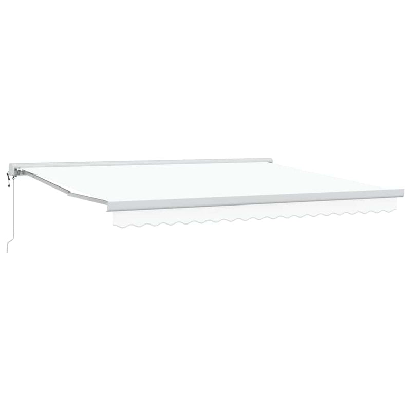 vidaXL Behúzható napellenző Fehér 400 ×300 cm Szövet és Fém