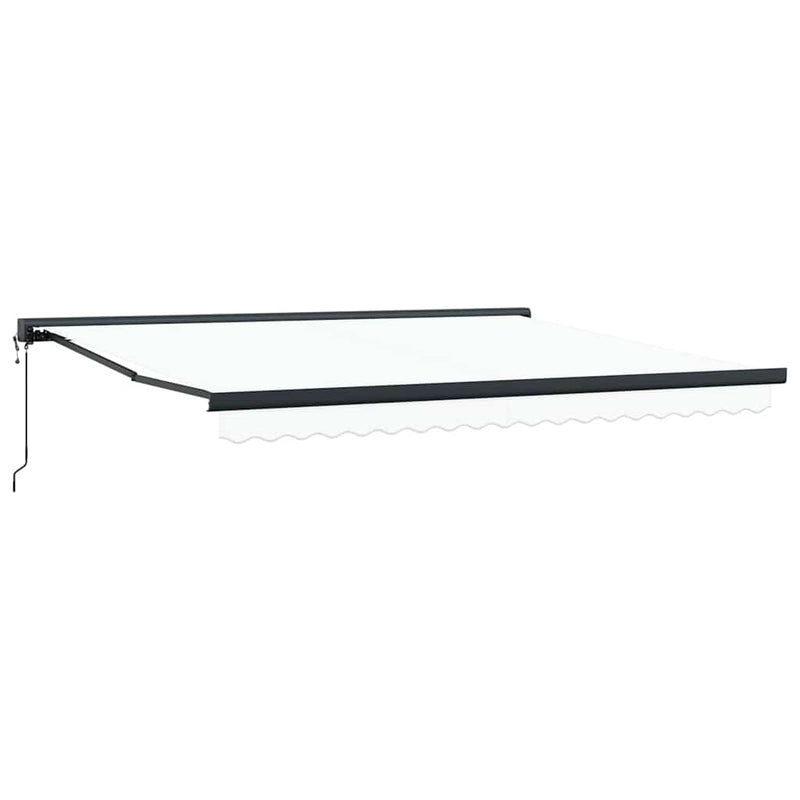 vidaXL Behúzható napellenző Fehér 400 × 300 cm Szövet, Fém