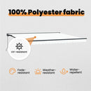 vidaXL Napernyő keret Fehér 400 × 300 cm Poliészter PU bevonattal