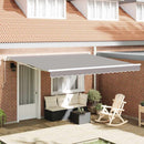 vidaXL Behúzható napellenző Világosszürke 400 × 300 cm Poliészter