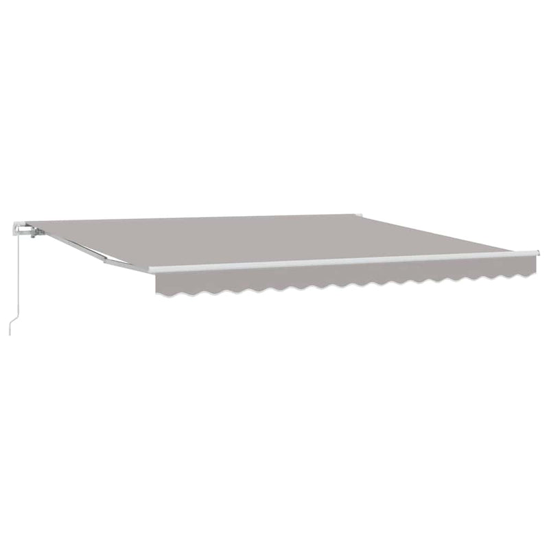 vidaXL Behúzható napellenző Világosszürke 400 × 300 cm Poliészter