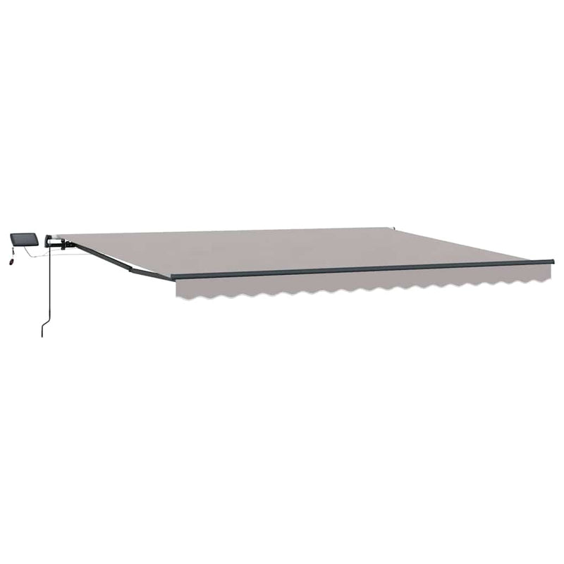 vidaXL Behúzható napellenző Világosszürke 400 ×300 cm szövet