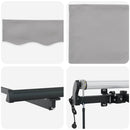 vidaXL Behúzható napellenző Világosszürke 400 ×300 cm szövet