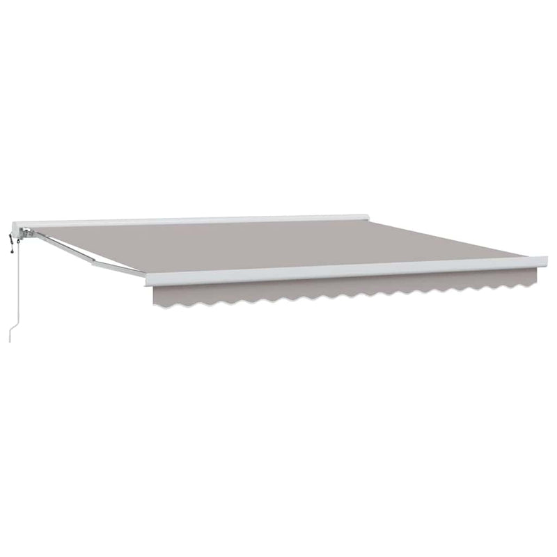 vidaXL Behúzható napellenző Világosszürke 400 ×300 cm Szövet és Fém