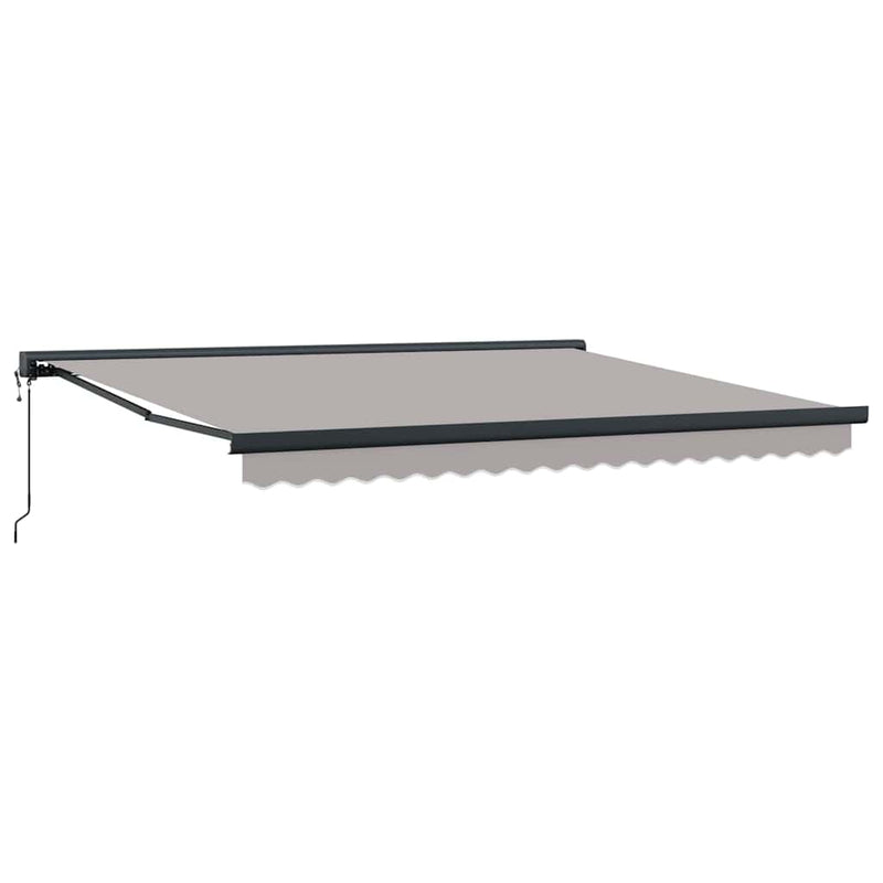 vidaXL Behúzható napellenző Világosszürke 400 × 300 cm Szövet, Fém