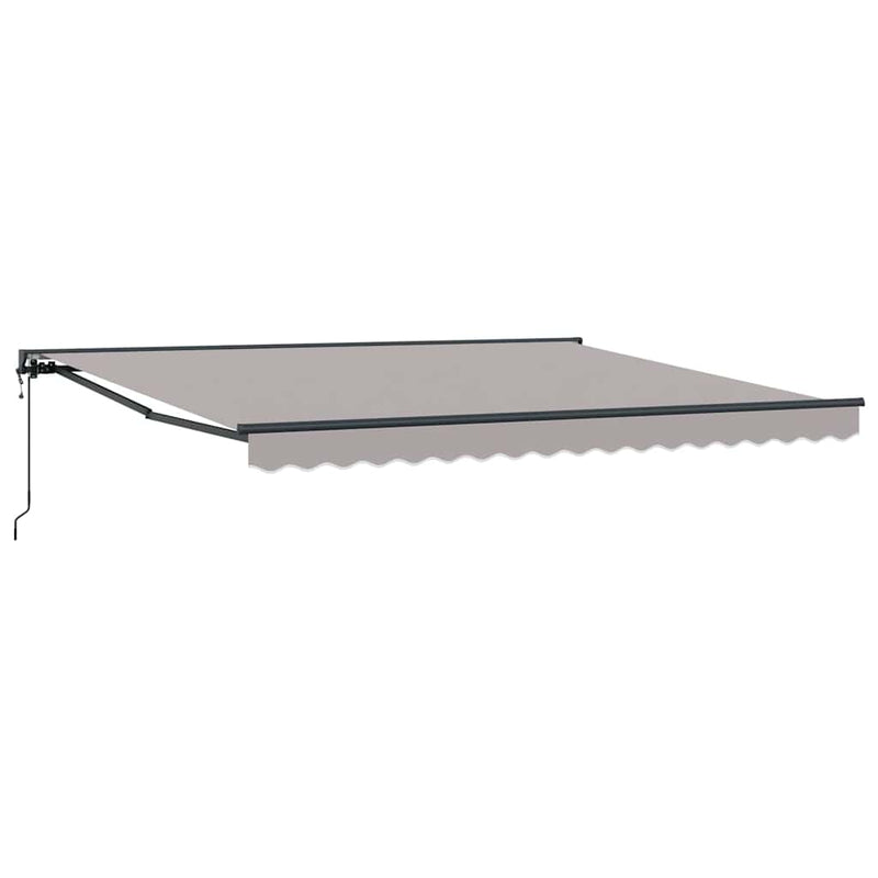 vidaXL Behúzható napellenző Világosszürke 400x300 cm szövet