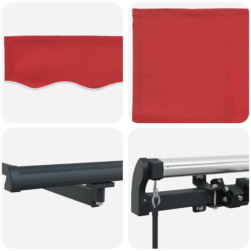 vidaXL Piros Napernyő Piros 400 × 300 cm szövet