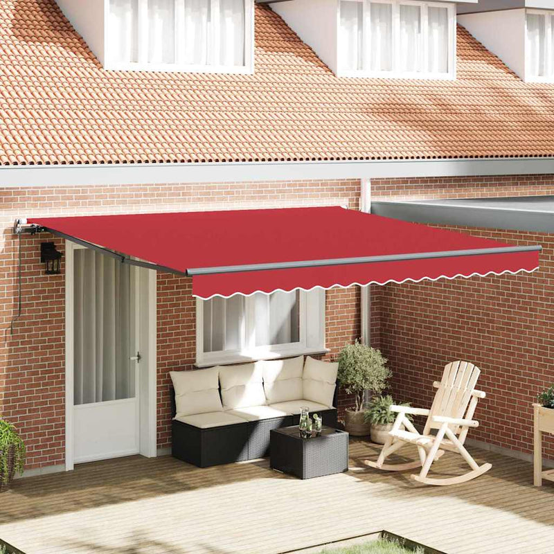 vidaXL Piros Napernyő Piros 400 × 300 cm szövet