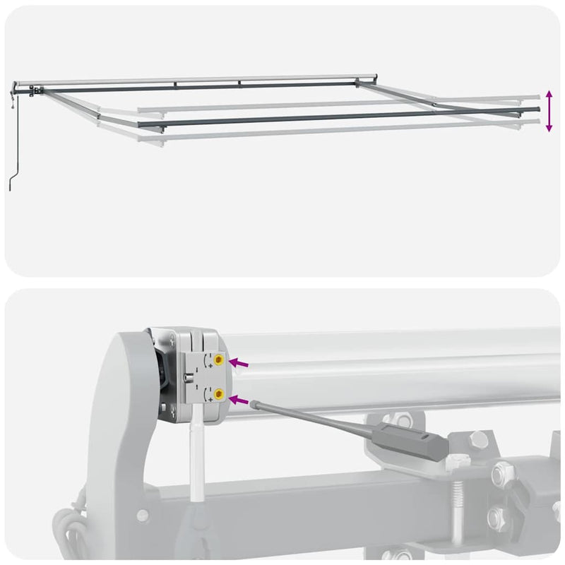 vidaXL Behúzható napellenző Piros 400 × 300 cm szövet