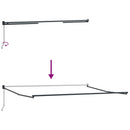 vidaXL Behúzható napellenző Piros 400 × 300 cm Poliészter