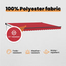vidaXL Napernyő Piros 400 × 300 cm Poliészter és fém