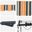 vidaXL Behúzható napellenző Zöld és sárga 400 × 300 cm szövet