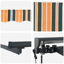 vidaXL Behúzható napellenző Zöld és Sárga 400x300 cm szövet