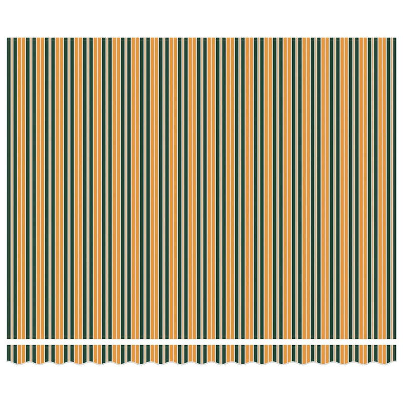 vidaXL Behúzható napellenző Zöld és Sárga 400x300 cm szövet