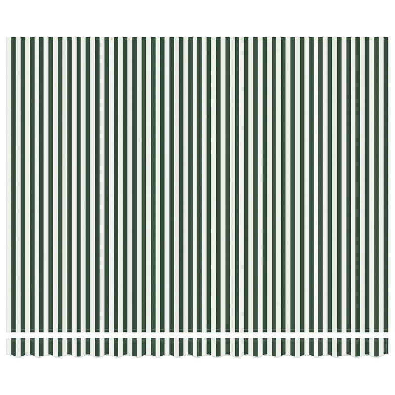 vidaXL Behúzható napellenző Zöld és Fehér 400x300 cm szövet