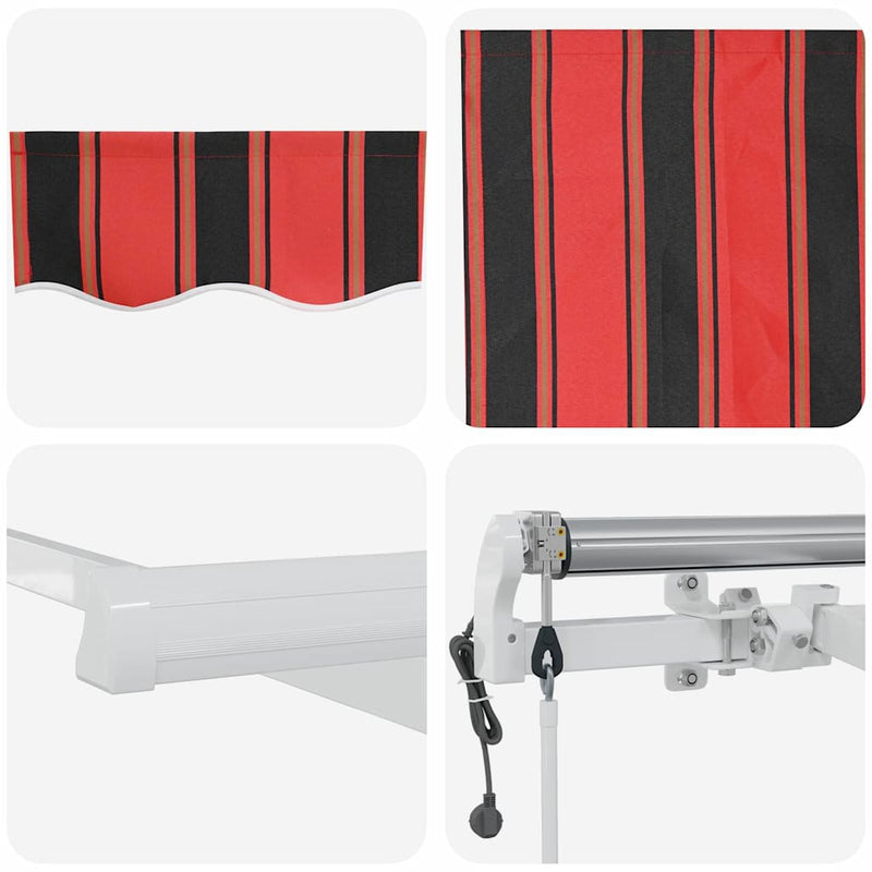 vidaXL Behúzható napellenző 400 × 350 cm narancssárga és barna