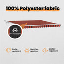 vidaXL Behúzható napellenző Narancs és Barna 400 × 350 cm Poliészter