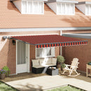 vidaXL Behúzható napellenző narancssárga és barna 400 × 350 cm