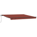 vidaXL Behúzható napellenző narancssárga és barna 400 × 350 cm