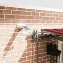 vidaXL Behúzható napellenző narancssárga és barna 400 × 350 cm szövet