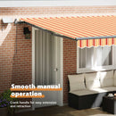 vidaXL Behúzható napellenző Sárga és narancs 400 × 350 cm