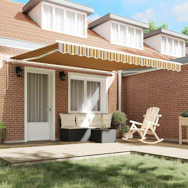 vidaXL Behúzható napellenző Sokszínű 400 × 350 cm Poliészter