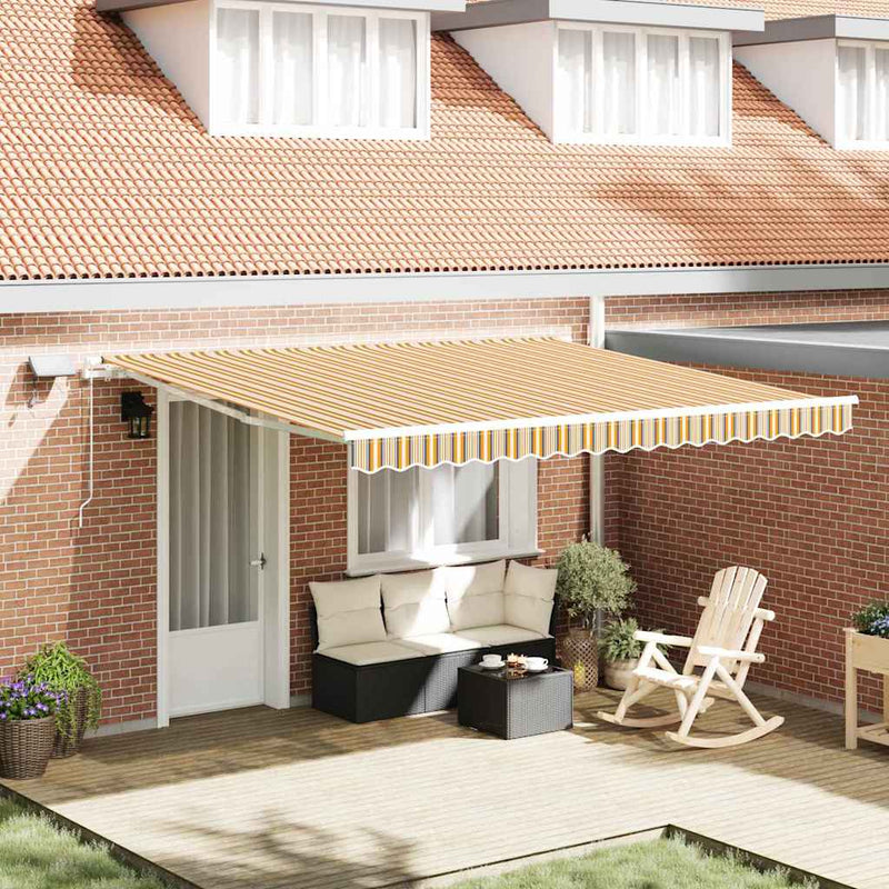 vidaXL Behúzható napellenző with 400 × 350 cm Sokszínű