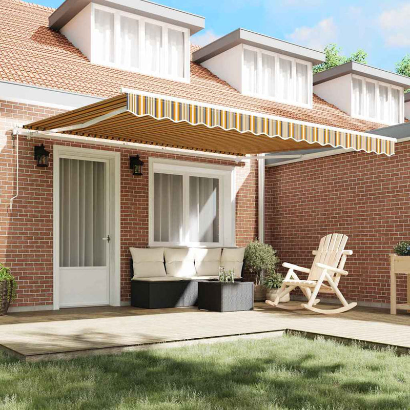 vidaXL Behúzható napellenző 400 × 350 cm Sokszínű