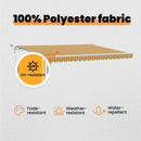 vidaXL Napernyő Anyag Sokszínű 400 × 350 cm Poliészter