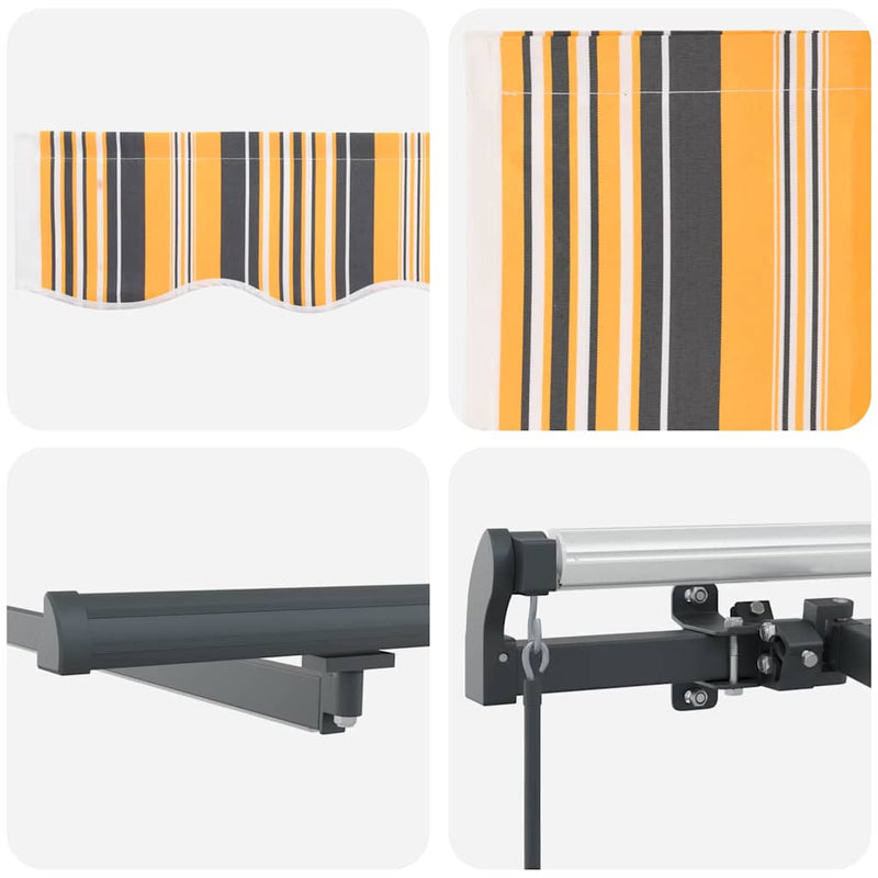 vidaXL Behúzható napellenző Sokszínű 400 × 350 cm szövet