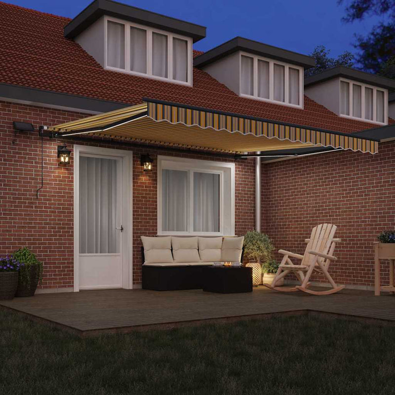 vidaXL Behúzható napellenző Sokszínű 400 × 350 cm szövet