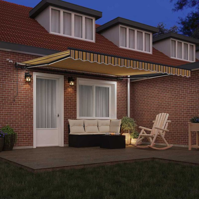vidaXL Behúzható napellenző tartalmaz Sokszínű 400 × 350 cm szövet