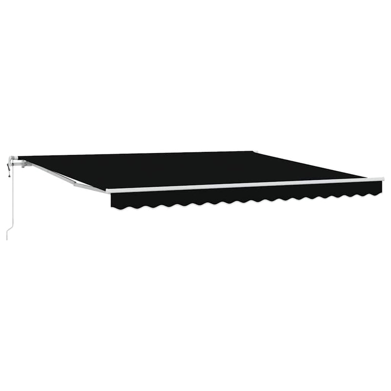 vidaXL Behúzható napellenző 400 × 350 cm Fekete