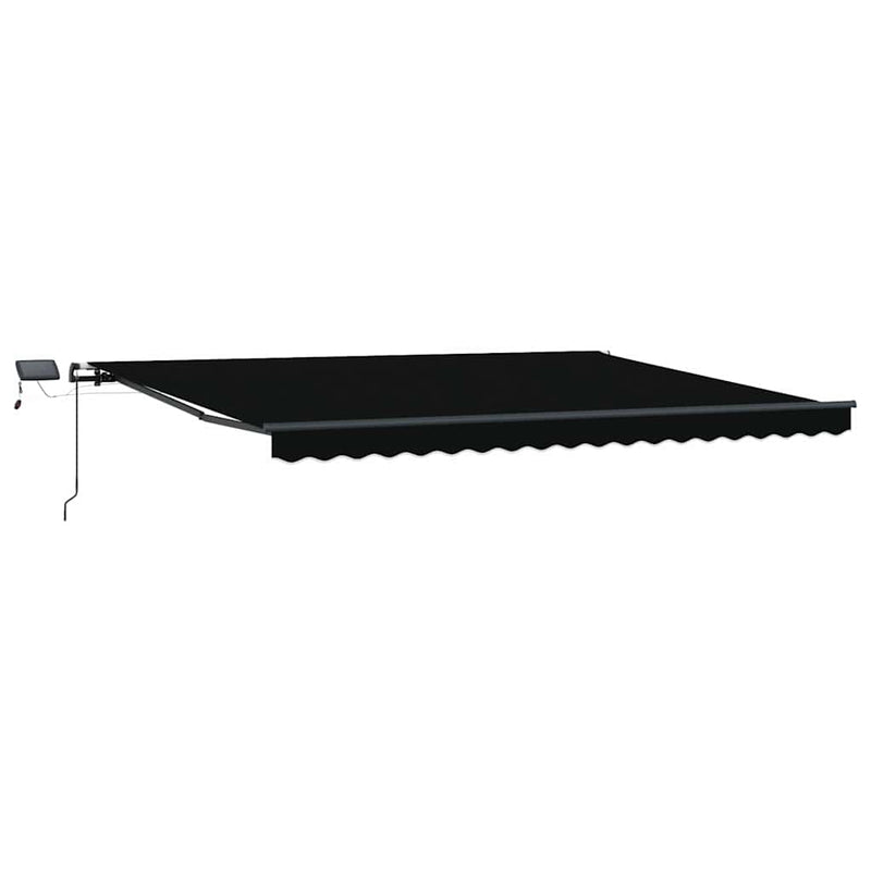vidaXL Behúzható napellenző Fekete 400 × 350 cm szövet