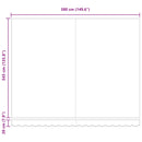 vidaXL Napernyő Bézs 400 × 350 cm Poliészter és fém