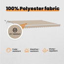vidaXL Napernyő Anyag Bézs 400 × 350 cm Poliészter
