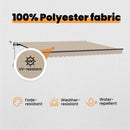 vidaXL Napernyő Anyag Bézs 400 × 350 cm Poliészter