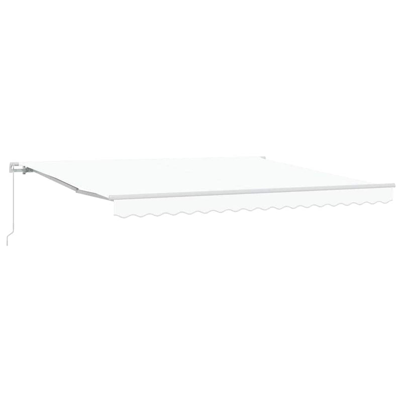 vidaXL Behúzható napellenző Fehér 400 × 350 cm Szövet és Fém