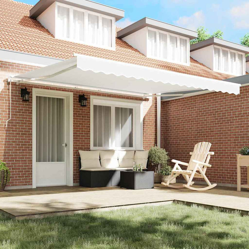 vidaXL Behúzható napellenző 400 × 350 cm Fehér