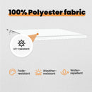 vidaXL Behúzható napellenző Fehér 400 × 350 cm Poliészter