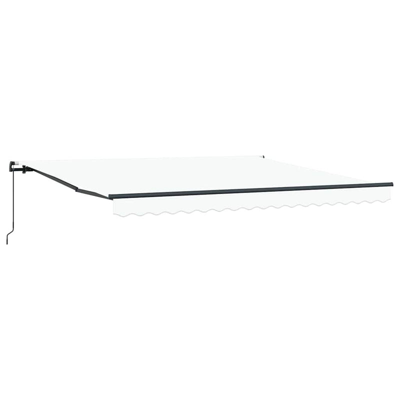 vidaXL Kihúzható Fehér Napernyő Fehér 400 × 350 cm szövet