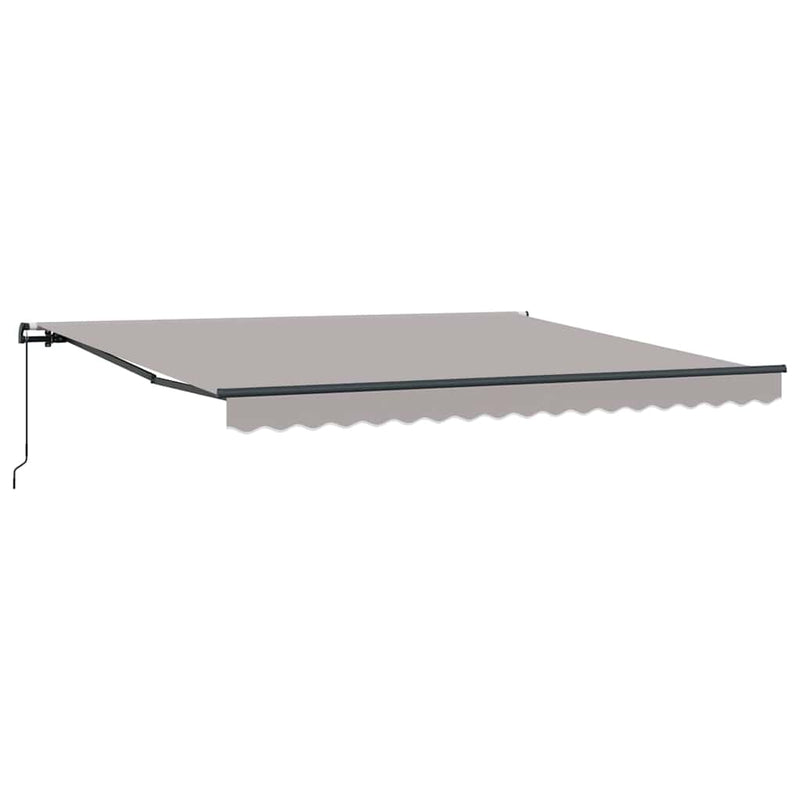 vidaXL Behúzható napellenző Világosszürke 400 × 350 cm szövet