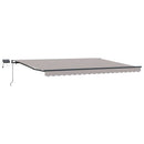 vidaXL Behúzható napellenző Világosszürke 400 × 350 cm